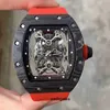 Richa Business Leisure Carbon Fiber Menes Automatic Mechanical Watch Hollowed Out Atmosphere Sports Fashion