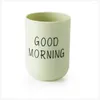 Table Mats Bathroom Toothbrush Circular Cup Simple Plain Couple Tooth Good Morning