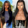 Synthetic Wigs Women Long Straight Black Wig Natural Middle Part Synthetic Hair Heat Resistant High Temperature Fiber Girls Front Lace Hair 240329