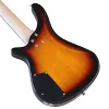 Guitare basse électrique à haute brillance, 5 cordes, 43 pouces, corps en tilleul massif, Sunburst, couleur naturelle, livraison rapide