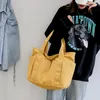 TOTEESシンプルなキャンバスハンドバッグ通勤マルチポケットショルダーバッグ印刷スタイルの女性のためのハンドバッグ