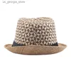 Chapeaux à large bord chapeaux de seau épissage coloré géométrique parasol hommes Str chapeau printemps/été chapeau de protection solaire chapeau haut de forme Jazz chapeau Y240319