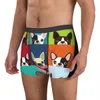 Underpants Men Cute Boston Terrier Animal Boxer Briefs Shorts Panties Breathable Underwear Watercolor Dog Male Humor S-XXL Underpants 24319