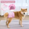 Ropa para perros Pañales Ajustable Reutilizable Pet Pantalón Cinta de sujeción para entrenamiento de cachorros a prueba de fugas Período altamente absorbente premium