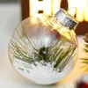 Party-Dekoration, 16 Stück, Weihnachtsbaum-Anhänger, Hohlkugel-Ornament, DIY, durchsichtige Weihnachtsornamente