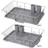 Kitchen Storage Drying Rack Portable Dish Racks Self Draining Dryer Counter Drainer For Countertop Cups Bathroom Bowls Plates