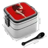 Geschirr Old School Tattoo Double Layer Bento Box Tragbarer Behälter PP-Material Tinte Retro Sailor