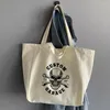 Sacos de compras Sacola de lona Bolsas de viagem para senhoras Menina Crânio Série Impresso Mulheres Eco Reutilizável Alta Capacidade Ombro Shopper