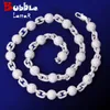 Bubble list lodowy łańcuch kulowy dla mężczyzn Mikro Pave Choker Naszyjnik Hip Hop Fashion Jewelry Bling Charms 240313