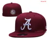 2024 Todo el equipo Fan's USA College Baseball Ajustable Alabama Crimson Jayhawks Sombrero en el campo Orden de mezcla Tamaño Cerrado Bill plano Base Ball Snapback Caps Bone Chapeau b1