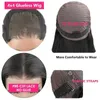 Synthetic Wigs Synthetic Wigs Kinky Straight 4x4 HD Transparent Lace Front Human Hair Wigs Glueless Wear And Go Kinky Straight Human Hair Wigs For Beginners 240329