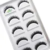 Cils en gros 10/50 boîtes 5 paires 3d vison faux cils croix cils naturels cils doux mecs mobiliers vaporeux faux cilios maquillaje