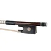 Guitar NAOMI Advanced 4/4 Violin/Fiddle Bow Grid Carbon Fiber Bow White Mongolia Horsehair Sheepskin Grip Ebony Frog Durable Use