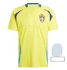 جديد 24/25 السويد 2024 المنتخب الوطني لكرة القدم جيرسي المنزل بعيدا Gyokeres Isak Kulusevski Elanga Holm Larsson Cajuste Football Shirts Kids and Man Kit Set