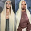 Synthetic Wigs Synthetic Wigs 613 30 Inch Blonde Lace Frontal Wig 150% Straight Lace Front Wigs Human Hair Lace Front Wig 13x4 Honey Blond Lace Front Wigs 240328 240327