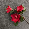 Decorative Flowers 1PC Simulated Magnolia Real Touch Artificial Flower Leaves Wedding Party Decoration Fake For Home Table Vase Arrangements