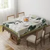 Nappe de table en PVC brodée, imperméable et résistante à l'huile, style chinois, pour la maison, 4003