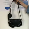 Totes Masowe łańcuchy hobo torebki na ramię dla kobiet czarne pu skórzane torebki crossbody z torebką dla kobiet worka na design