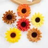 Fleurs décoratives 100 pièces Scrapbook artificiel faux Gerbera pour la maison fête de mariage décoration jardin extérieur Halloween noël en gros