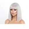 Perruques synthétiques perruque de fête de vacances fille BobWigs cheveux courts et raides couvre-chef à mécanisme complet