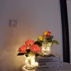 مصابيح الجدول LED محاكاة الورد الليلي ضوء خطوة تعتيم الحلي مصباح القابل للشحن لديكور المنزل