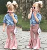 البيع بالتجزئة Baby Girls Golden Velvet Flare Pants Pants Pants Prouts Yoga Stemgings لباس ضيق الأطفال مصمم الملابس بانت أزياء الأطفال C6791837