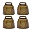 Party Supplies 4 Pcs Metal Cow Bell Iron Grazing Anti-theft Bells Sheep Door Tinkle Decor Farming Accessories Pendant Ornament Cattle