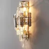 Wall Lamp Large Led Candle Sconce Modern Restaurant For Living Room Retro Hallway Gold Crystal Light Lustres