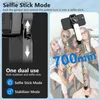 安定剤Axnen L09 Pro Wireless Bluetooth Selfie Stick Tripod Handheld Gimbal Stabilizer Monopod IOS Android Q240319用の塗りつぶしライトシャッター付き