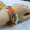 Bracciale che vendono naturali naturali intagliato a mano 108 in seta dorata bracciale bracciale gioielli braccialetti accessori uomini donne regali fortunati