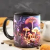 Canecas 3D Cogumelos Mágicos Cerâmica Caneca Cogumelo Café Novidade Chá Máquina de Lavar Louça e Microondas Presentes Seguros para Mulheres Homens