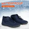 Boots Winter Warm Jogging Sneakers Women Men Rubber Running Barefoot Shoes Waterproof Nonslip Breathable for Outdoor Walking