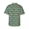 Chemises décontractées pour hommes Champignon Grenouille Plage Chemise Animal Dessin Animé Grenouilles Esthétique Hawaïen Mâle Rétro Blouses À Manches Courtes Harajuku Vêtements