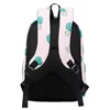 Sac à dos dôme étanche fée boule plante impression femmes Cactus Bookbag mignon sac d'école pour adolescentes Kawaii rose vert Knap