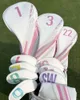 Clubes de golfe femininos x p2 12.5 driver + fairway madeira + híbrido + ferro + putter + saco golfe conjunto completo de clubes eixo grafite e capa