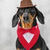 Vêtements de chien Bavoir pour animaux de compagnie Écharpes de cadeau de Noël pour chiens Collier de costume Chats Polyester Bandanas Bow Tie Fushion