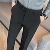 Men's Suits Refined Korean Version Slim-fit Business Social Formal Wear Suit Pants High Quality Invisible Stretch Slim For Men