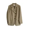 Jiangzuo Early Spring New High Setting Silhouette Matcha Green Small Suit Coat Womens Advanced Design Sense Top 575