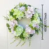 Decorative Flowers Artificial Flower Wreath For Front Door Spring Summer Garland Indoor Outdoor Festival Housewarming Wedding Easter