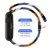 Магнитная застежка плетеная эластичная сольная петля, совместимая с Apple Watch Bands 42 мм 44 мм 45 мм 49 мм, нейлоновые эластичные браслеты для IWATCH Series 9 8 7 6 5 4 3 2 1 SE Ultra