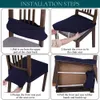 Эластичные чехлы для стульев Searchi, набор из 6 шт., мягкие съемные моющиеся чехлы для сидений в столовой (с задней частью, коричневые)