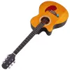 Gitarr vänster handgul 40 tum akustisk gitarr 6 sträng matt finish laminerad gran trä topp kuggbanan design folk gitarr