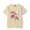 Женские футболки, женская забавная футболка с рисунком «Три капибары и луны», повседневная футболка с короткими рукавами, уличная футболка, свободные женские футболки с круглым вырезом