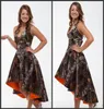 2022 High Low Camo Pro mdress Short Bridesmaid Dress Halter Neck V Neck Sleeveless Chepa Charming2662504