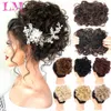 Parrucche sintetiche Accessori per capelli LiangMo Sposa Chignon grande e disordinato Chignon riccio con pettine Clip in capelli Coda Copri coda di cavallo Capelli sintetici naturali finti 240328 240327