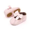 Chaussures de princesse à nœud, petites chaussures en cuir PU à semelles souples, chaussures de marche pour bébé, printemps et automne