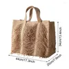 Totes DOME Große Kapazität Quaste Stroh Tasche Frauen Schulter Handgefertigte Gewebte Handtasche Bohemia Beach Damen Shopper