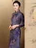 Ubranie etniczne Old Shanghai Wysokiej jakości Manli Velvet Plus w rozmiarze Cheongsam Winter Mom High-end Casual Caily