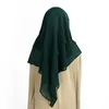 Vêtements ethniques Trois couches Musulman Islamique Mousseline Khimar Hijab Foulard Wrap Châles Arabes Turquie Malaisie Turban Femmes Prière Chapeaux