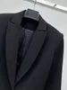 Costumes pour femmes 2024 printemps mode de luxe femmes de haute qualité diamants arc noir 60% laine Blazer manteau pour femme Gdnz 1.06